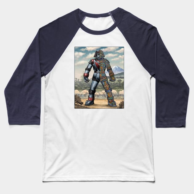 Giant Robo Cutaway Baseball T-Shirt by ChetArt